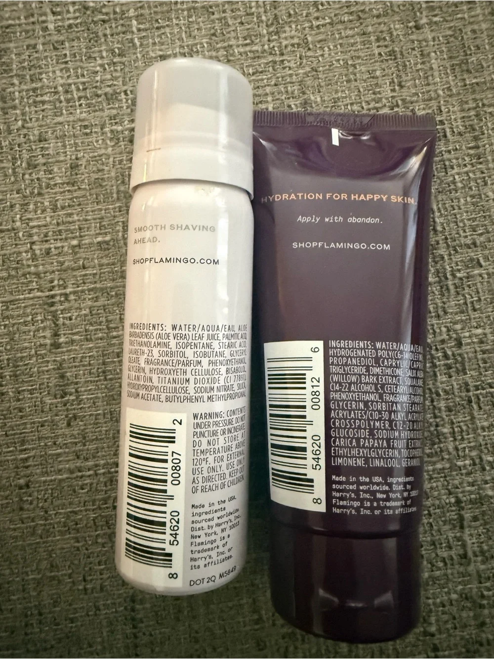 NEW Flamingo Travel Body Care Set Body Lotion 3 oz & Foaming Shave Gel 1 oz TSA